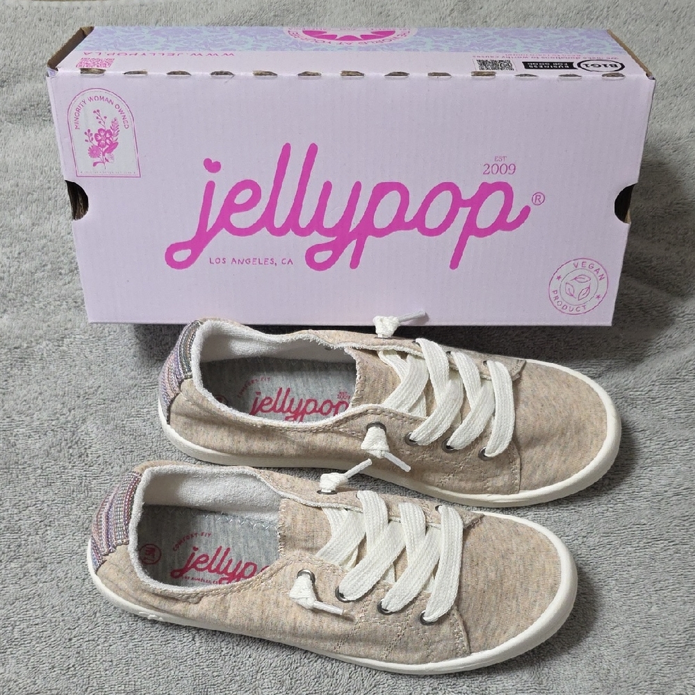 Jellypop Beige and White Sneakers